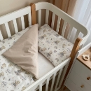 Set lenjerie de schimb pentru patut bebe 3 piese Mix ursulet bej (2)